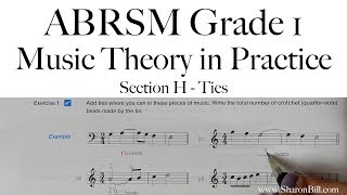 ABRSM Grade 1 Music Theory Section H Ties with Sharon Bill [upl. by Timothy]