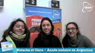 WEP Témoignage  Une année scolaire en Argentine Natacha amp Clara [upl. by Aralk]