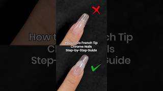 ✨️How to Do French Tip Chrome Nails💅 [upl. by Alywt]