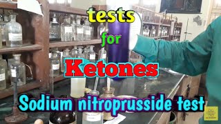 Tests for Ketones  Sodium nitroprusside test [upl. by Richards]