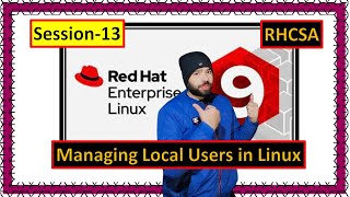 Red Hat 9 User Management Creating Deleting and Modifying Local Users  Session13 rhcsa rhel9 [upl. by Shurwood]