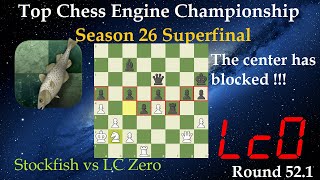 Stockfish vs Lc0  TCEC Season 26 Superfinal  Round 521 [upl. by Ellinad]