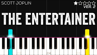 Scott Joplin  The Entertainer  EASY Piano Tutorial [upl. by Laflam]