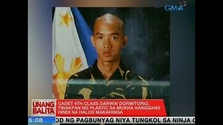 UB Darwin Dormitorio tinakpan ng plastic sa mukha hanggang hindi na halos makahinga [upl. by Elidad802]