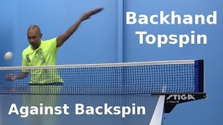 Backhand Topspin Against Backspin  Table Tennis  PingSkills [upl. by Anadal]