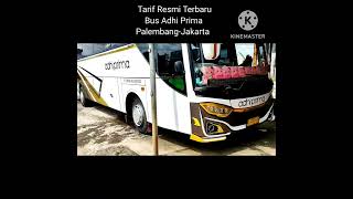 Tarif Resmi Terbaru Bus Palembang  Jakarta Adhi Prima Executive Plus [upl. by Alejandro]