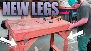 Upgraded Workbench  Adding new Legs and Wheels [upl. by Atwahs246]