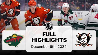 NHL Highlights  Wild vs Ducks  December 06 2024 [upl. by Conall]