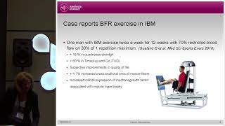 Blood flow restricted exercise for IBM Dr Helene Alexanderson [upl. by Elery745]