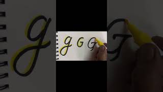 LetterG Calligraphy✍️music beautiful calligraphy drawing art new trending love shortvideo [upl. by Phonsa]