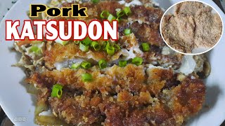 HOW TO MAKE PORK KATSUDON  JAPANESE KATSUDON  OWN VERSION [upl. by Layla]