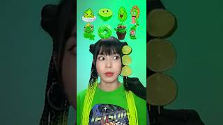 Random Green Food ood ASMR Mukbang5🦕🌱🌿🌲foodasmr [upl. by Annim]