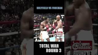 🔥TOTAL WAR Holyfield🆚ForemanRound 3 boxing 90s [upl. by Akerehs]