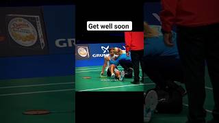 cepat sembuh jorji 🥺 denmarkopen2024 gregoriamariskatunjung jorji anseyoung badmintonindonesia [upl. by Atteuqahs]