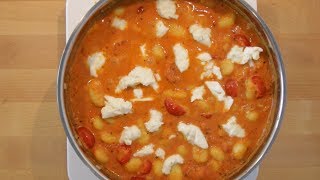 Gnocchi mit Tomaten und Mozzarella Sauce  DIY Rezept zum selber kochen [upl. by Rame]