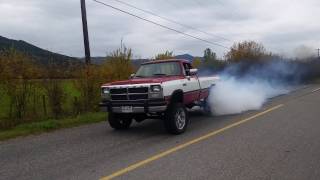 Cummins 4th gear burnout 500hp [upl. by Oicatsana]