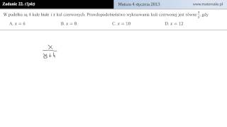 Zadanie 22  matura próbna 4 styczeń 2013 [upl. by Elvyn]