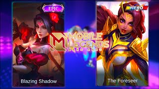 Esmeralda The Foreseer Hero Skin VS Blazing Shadow Epic Skin Mobile Legends Bang Bang [upl. by Bartram193]