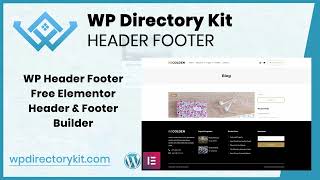 Free Header Footer Elementor in Real Estate Directory Kit for WordPress [upl. by Jarrell]