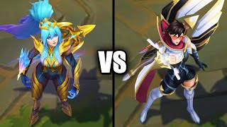 Dawnbringer Vayne vs Sentinel Vayne Skins Comparison League of Legends [upl. by Errick]