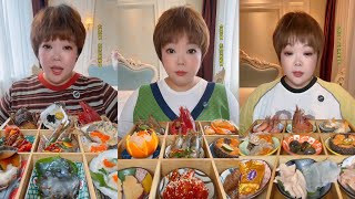 Seafood 170Peony shrimp 🦐🦐🦐 Crab 🦀 oyster 🦪 Big lobster 🦞 Seafood 🦞🦞 mukbang seafood eating [upl. by Leonardo]