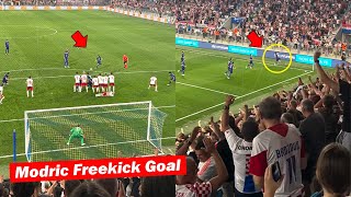 Croatia Fans Reactions to Luka Modric Free Kick Goal vs Poland [upl. by Hairehcaz]