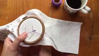 DIY brodera lavendelkvistar av Alicia Sivertsson  lavender embroidery by Alicia Sivertsson [upl. by Derrej]