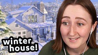 building my wintery dream home in the sims [upl. by Nerhe]