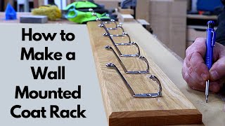 Easy Cheap Bespoke Oak Coat Rack Build [upl. by Lanfri]