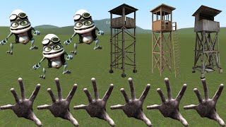 Scary Hand And Crazy Frog Vs Towers In Garrys Mod [upl. by Laundes]