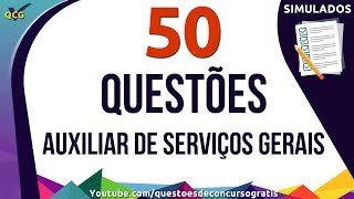 50 Questões de Auxiliar de Serviços Gerais  Conhecimentos Específicos [upl. by Ridinger]