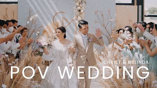 POV Wedding Video Christ amp Melinda 2  Sekolah Wedding Film School [upl. by Anibur971]