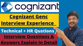 Cognizant Genc Interview Experience  Interview Questions amp Answers 🔥🔥 [upl. by Amerigo807]