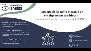 Portraits de la santé mentale  Les étudiant•es de la communauté LGBTQ [upl. by Virg]