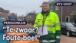 Vuilnisman Mark checkt afvalcontainers van binnen en buiten  RTV Oost [upl. by Sunderland860]