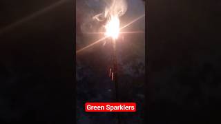 Green Sparklers Testing On Diwali diwali fireworks shorts [upl. by Vedetta]