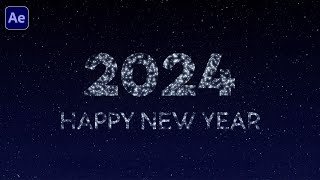 Happy New Year 2024 Animation in After Effects  Free Project File [upl. by Akinuahs829]