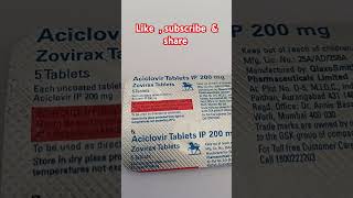 Zovirax tablet 🙂medicine information [upl. by Sayres806]