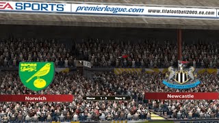 NORWICH VS NEWCASTLE 1 4 FA PREMIER LEAGUE  FIFA 2005 [upl. by Korten]