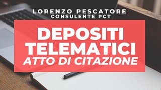 Iscrizione a ruolo telematica di un atto di citazione notificato a mezzo PEC [upl. by Xam]