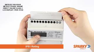 Matelec FKW15120  3 Phase 100Amp KW Hour Meter  NMI Approved [upl. by Thalia]