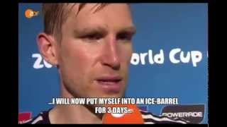 Per Mertesacker Interview right after the 21 win vs Algeria at the World Cup 2014 ENGLISH SUBS [upl. by Nariko]