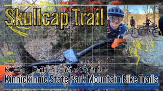 Skullcap Trail  Kinni Mountain Bike Trails  Mountain Biking Wisconsin  Telemetry Data Overlay [upl. by Thorfinn67]