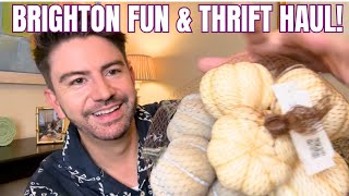 Brighton fun amp chatty thrift haul Autumn decor 😅🎃 Mr Carrington [upl. by Wershba]