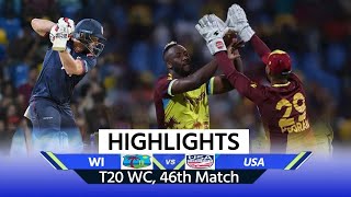 WI vs USA Highlights West Indies vs United States Match Highlights  Today Match Full Highlights [upl. by Ainafetse]