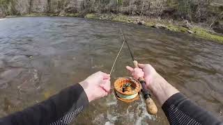 Fly Fishing the Margaree River Wash Pool for Trout [upl. by Wall280]