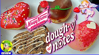 Krispy Kreme® VALENTINES DAY DOUGHNOTES Review 👼❤️🍩 ALL 4 FLAVORS 🤯 Peep THIS Out 🕵️‍♂️ [upl. by Leitao]