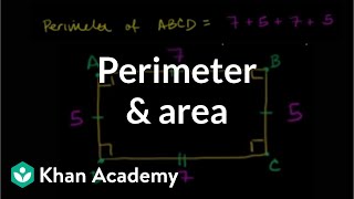 Perimeter and area the basics  Perimeter area and volume  Geometry  Khan Academy [upl. by Vic]