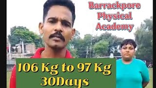 106 kg to 97 kg in 30 Days ll weight loss ll BarrackporePhysicalAcademy [upl. by Eelynnhoj]