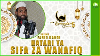 live Zinjibar tv  HATARI YA SIFA ZA WANAFIQ  SHEIKH FARID [upl. by Yezdnil]